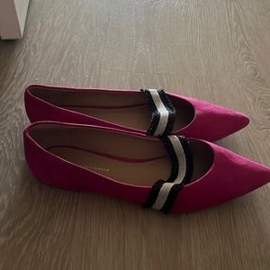 Anthropologie pink pointed shoes